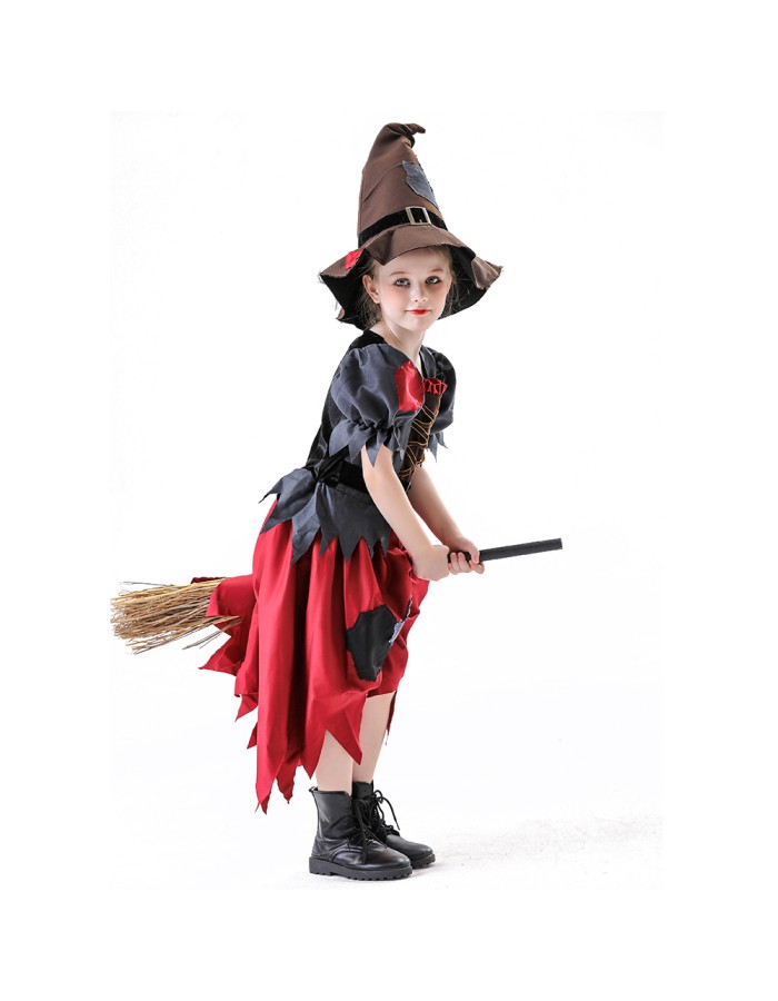 Halloween Children's Costume Carnival Party Little Witch and Girl Cosplay Witch Costume YM8783