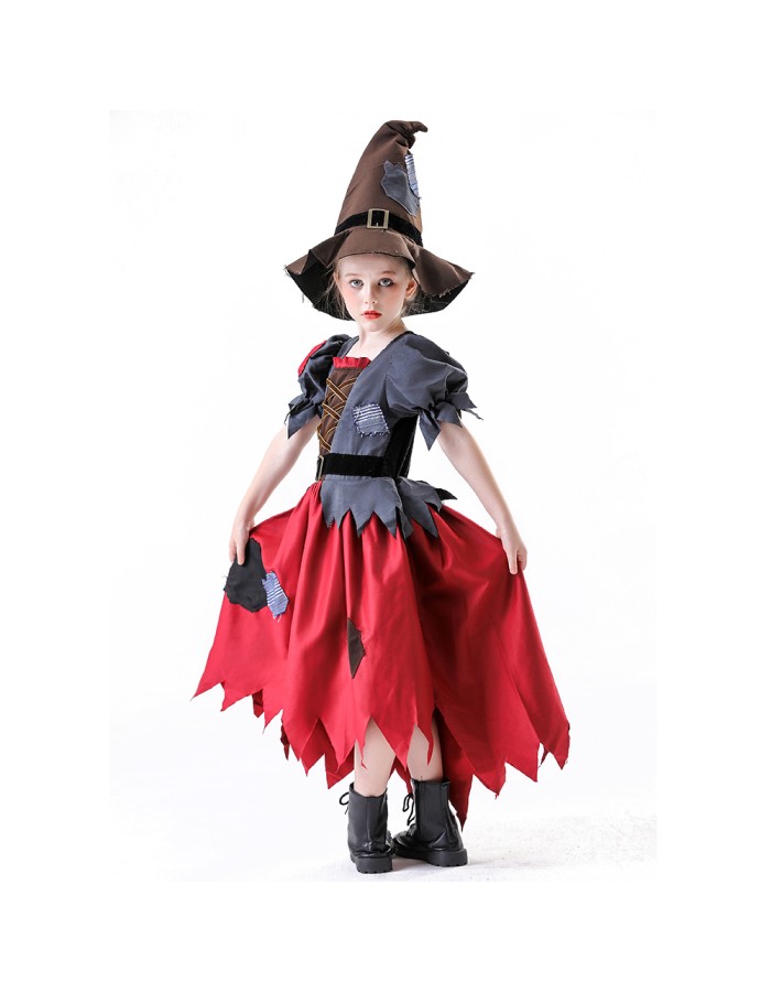 Halloween Children's Costume Carnival Party Little Witch and Girl Cosplay Witch Costume YM8783