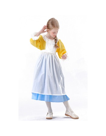 Halloween Medieval Country Maid Cosplay as a Romantic French Farm Costume Garden Girl Dress YM5844