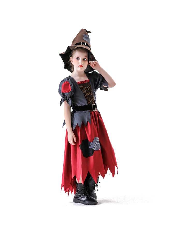 Halloween Children's Costume Carnival Party Little Witch and Girl Cosplay Witch Costume YM8783