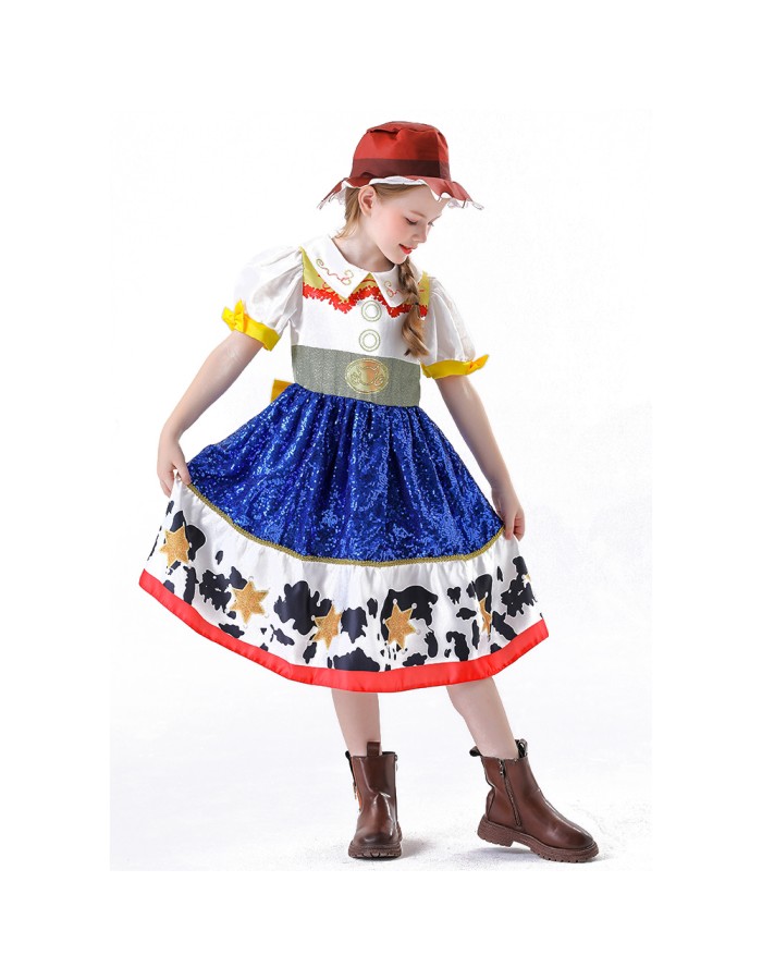 New Children's Evening Dress Film Princess Cosplay Stage Performance Girl Cute Princess YM8782