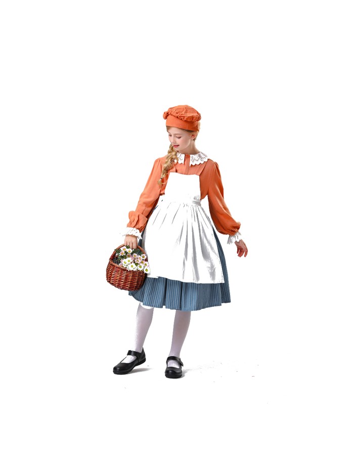 Halloween Children's Role Playing Maid Costume Rural Life Cosplay Children's Girl Maid Costume YM5842