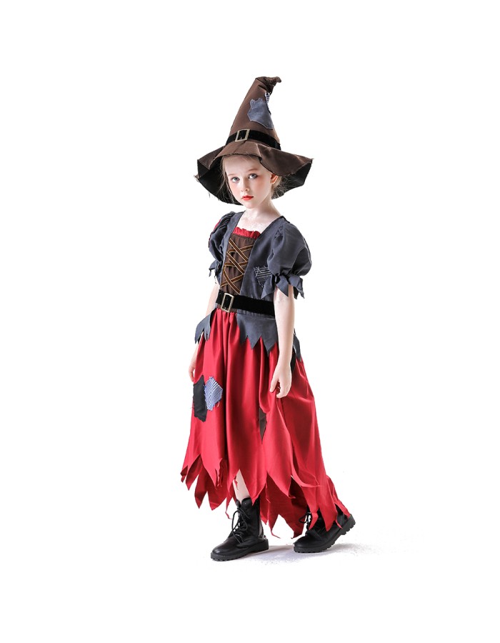 Halloween Children's Costume Carnival Party Little Witch and Girl Cosplay Witch Costume YM8783