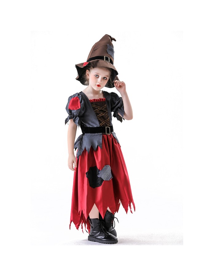 Halloween Children's Costume Carnival Party Little Witch and Girl Cosplay Witch Costume YM8783