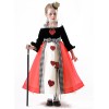 Red Heart Queen Costume Tulle Dress Girl Princess Puffy Cosplay Performance Costume YM8773