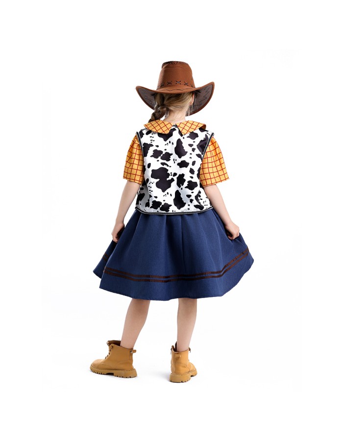 Halloween Toy Story Cosplay Trish Woody Dress Set Children's Role-playing Costume YM8787