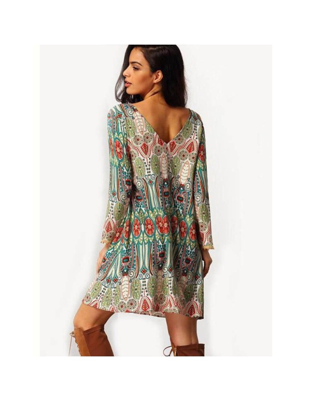 Clearance Women Casual Clothes Backless Dress Sexy T-shirt Lace Tie-back Irregular PatchworkSB208