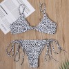 Women Bikini small dots leopard print cross bikini sexy bandage two-piece swimsuit FF48