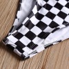 Plaid bikini cross-border Amazon high-waisted, simple two-piece sportswear for women FF14