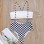 Plaid bikini cross-border Amazon high-waisted, simple two-piece sportswear for women FF14