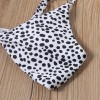Women Bikini small dots leopard print cross bikini sexy bandage two-piece swimsuit FF48