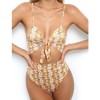 Ladies' two-piece swimsuit, sexy leopard print bikini, summer beach vacation MM01