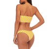 Striped sexy girl three-point lace-up Bikini bikini three-piece set skirt style swimming suit for women FF61