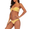 Striped sexy girl three-point lace-up Bikini bikini three-piece set skirt style swimming suit for women FF61