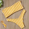 Striped sexy girl three-point lace-up Bikini bikini three-piece set skirt style swimming suit for women FF61