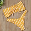 Striped sexy girl three-point lace-up Bikini bikini three-piece set skirt style swimming suit for women FF61