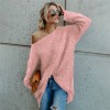 Fluffy long-sleeved sweaters, off-the-shoulder T-shirts, tops, loose and sexy sweaters for autumn and winter SB204