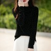 Women's fitted top, diamond-patterned T-shirt, sexy V-neck, elegant and stylish long-sleeved sweater SB202
