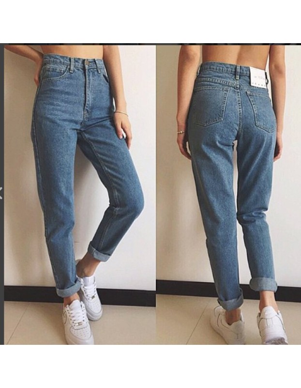 Spring fashion jeans, trousers, casual women's wear, straight-leg jeans SB213