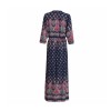 Beach dress, Bohemian printed fake cardigan dress, button-down long dress SB218