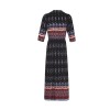 Beach dress, Bohemian printed fake cardigan dress, button-down long dress SB218