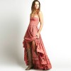 Casual Fashion Women's Backless Bohemian Cotton Beach Dress Sexy Sleeveless Long Dress SB211