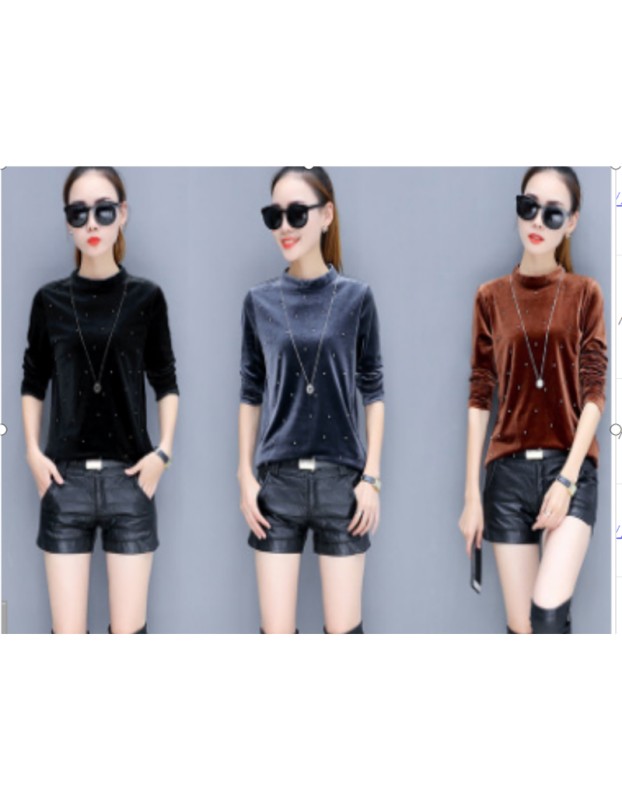 Women's fitted top, diamond-patterned T-shirt, sexy V-neck, elegant and stylish long-sleeved sweater SB202