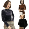 Women's fitted top, diamond-patterned T-shirt, sexy V-neck, elegant and stylish long-sleeved sweater SB202