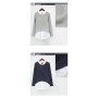 New style plus-size women's fashion color-block two-piece look loose long-sleeved casual shirt for women SB206