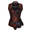 Retro Punk Court PU Faux Leather Corset Gothic Shapewear Sexy Ladies Bustier A03