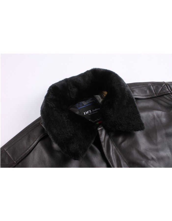 Retro oversized Air Force for men and women pilot couple fur coat Motorcycle Fur collar coat FL0040
