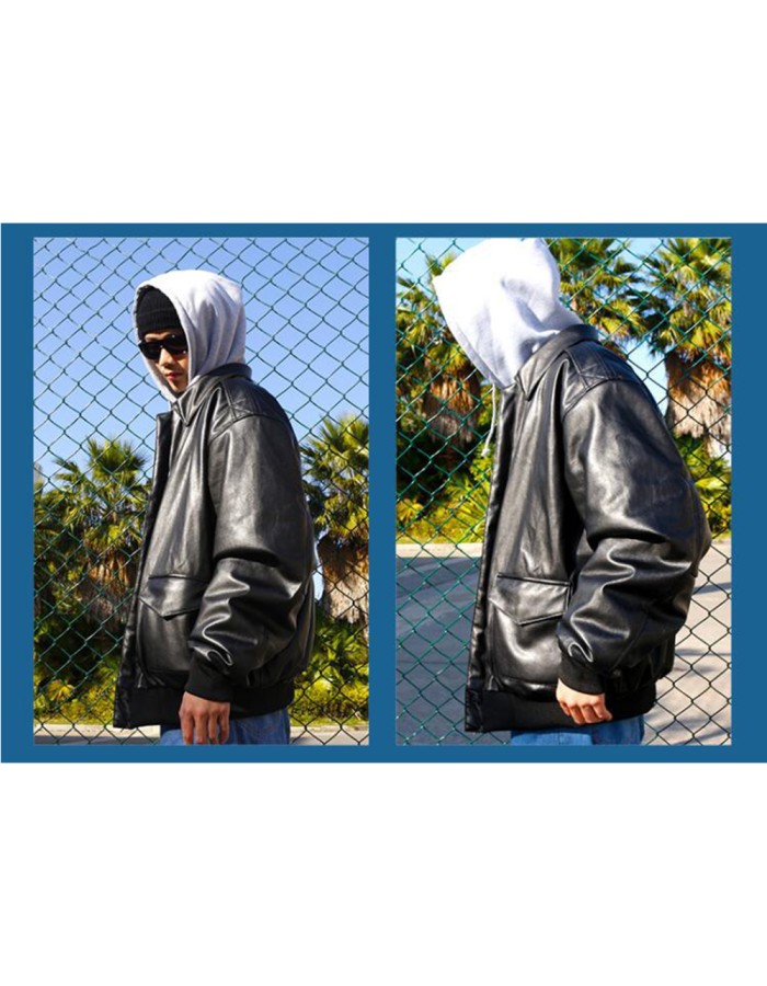 Retro oversized Air Force for men and women pilot couple fur coat Motorcycle Fur collar coat FL0040
