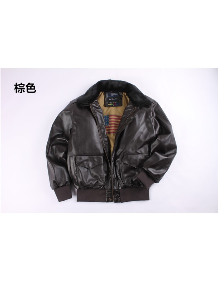 Retro oversized Air Force for men and women pilot couple fur coat Motorcycle Fur collar coat FL0040