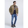 Thin US Air Force embroidered badge baseball jacket, NASA pilot jacket, men's workwear jacket trend FL09