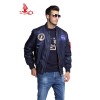 Thin US Air Force embroidered badge baseball jacket, NASA pilot jacket, men's workwear jacket trend FL09