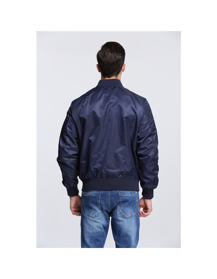 Thin US Air Force embroidered badge baseball jacket, NASA pilot jacket, men's workwear jacket trend FL09