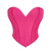 Black matte textured strapless sexy court heart-shaped strapless corset off-the-shoulder shaping top MS8463