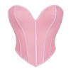 Black matte textured strapless sexy court heart-shaped strapless corset off-the-shoulder shaping top MS8463