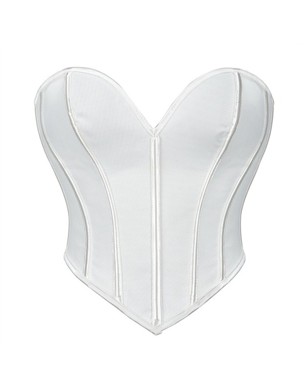 Black matte textured strapless sexy court heart-shaped strapless corset off-the-shoulder shaping top MS8463