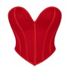 Black matte textured strapless sexy court heart-shaped strapless corset off-the-shoulder shaping top MS8463