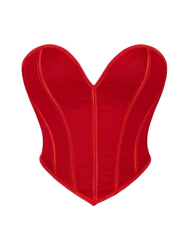 Black matte textured strapless sexy court heart-shaped strapless corset off-the-shoulder shaping top MS8463