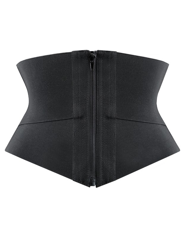 Fishbone Waist Belt Trainer With Zipper For Outerwear Belt Black Sexy Waist Bustier Shaped Belt SX70560