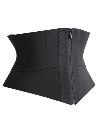Fishbone Waist Belt Trainer With Zipper For Outerwear Belt Black Sexy Waist Bustier Shaped Belt SX70560