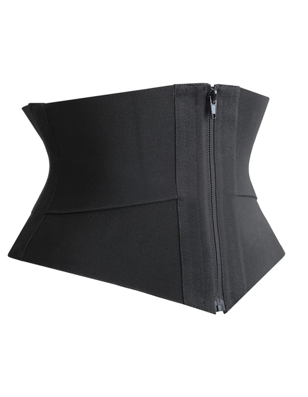 Fishbone Waist Belt Trainer With Zipper For Outerwear Belt Black Sexy Waist Bustier Shaped Belt SX70560