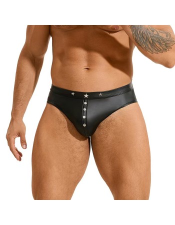 Hot-selling Men's Sexy Rivet Imitation Leather Briefs Low-Waist Triangle Underwear N849