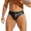 Hot-selling Men's Sexy Rivet Imitation Leather Briefs Low-Waist Triangle Underwear N849