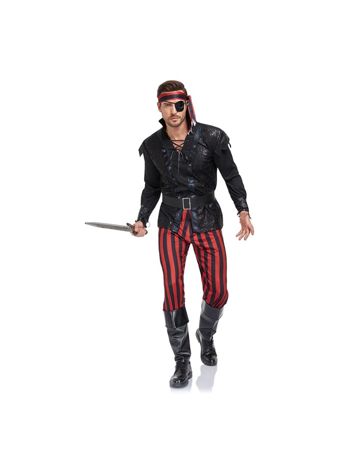 Halloween Adult Prate Costumes Masquerade Party Pirate Cosplay Sexy Men Captain Costumes SM252