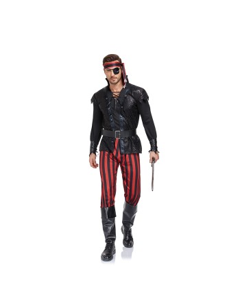 Halloween Adult Prate Costumes Masquerade Party Pirate Cosplay Sexy Men Captain Costumes SM252
