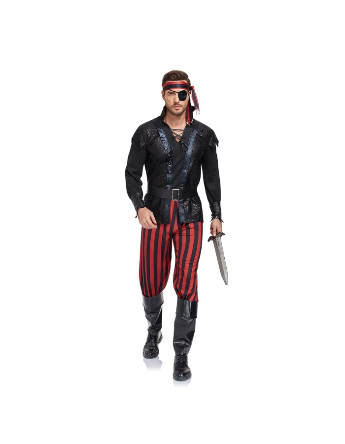 Halloween Adult Prate Costumes Masquerade Party Pirate Cosplay Sexy Men Captain Costumes SM252