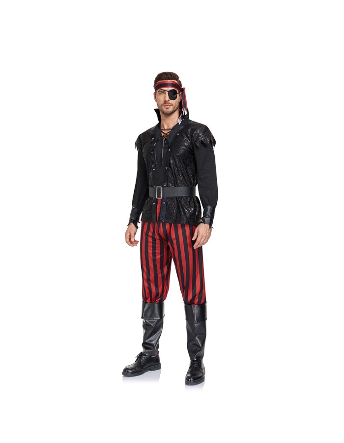 Halloween Adult Prate Costumes Masquerade Party Pirate Cosplay Sexy Men Captain Costumes SM252